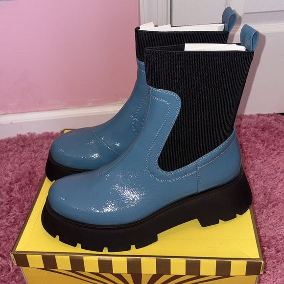 Circus By Sam Edelman Blue Black Leslie Boots Size 9 - Picture 4 of 6